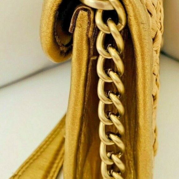 Michael Kors Santorini Straw Clutch Satchel Chain - Picture 5 of 7